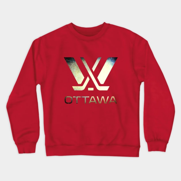 PWHL - Ottawa Distressed Crewneck Sweatshirt by INLE Designs